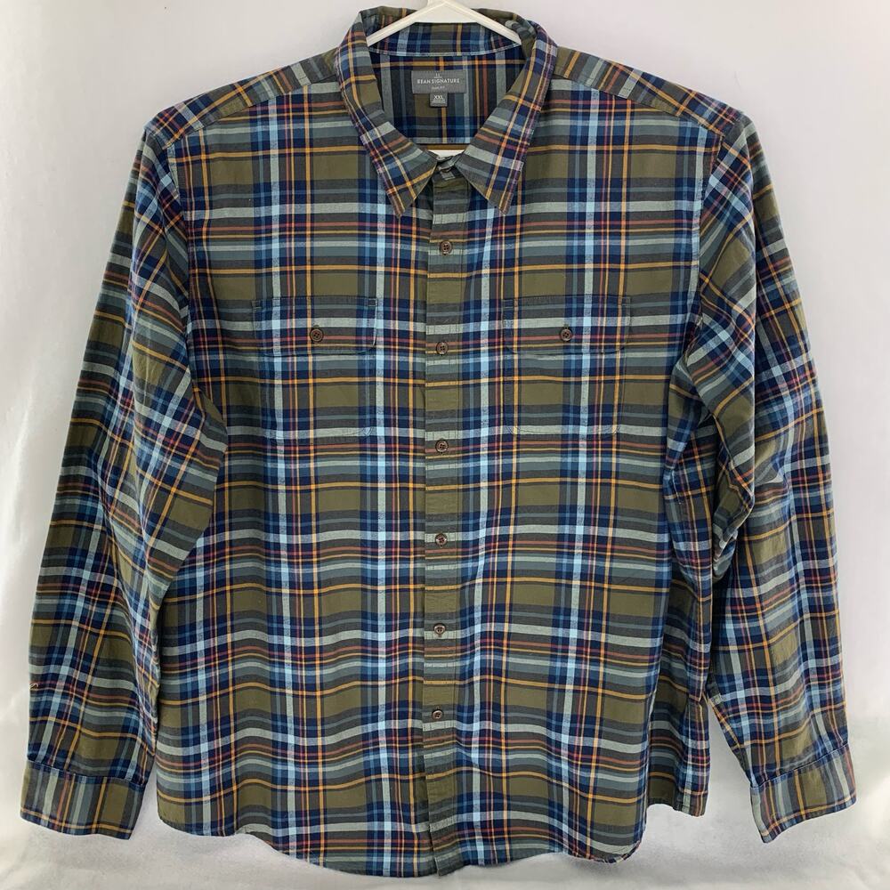 LL Bean Signature Long Sleeve Men’s Button Down Casual Shirt Size XXL